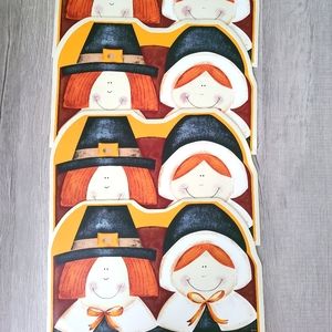 Vintage vinyl pilgrim placemats